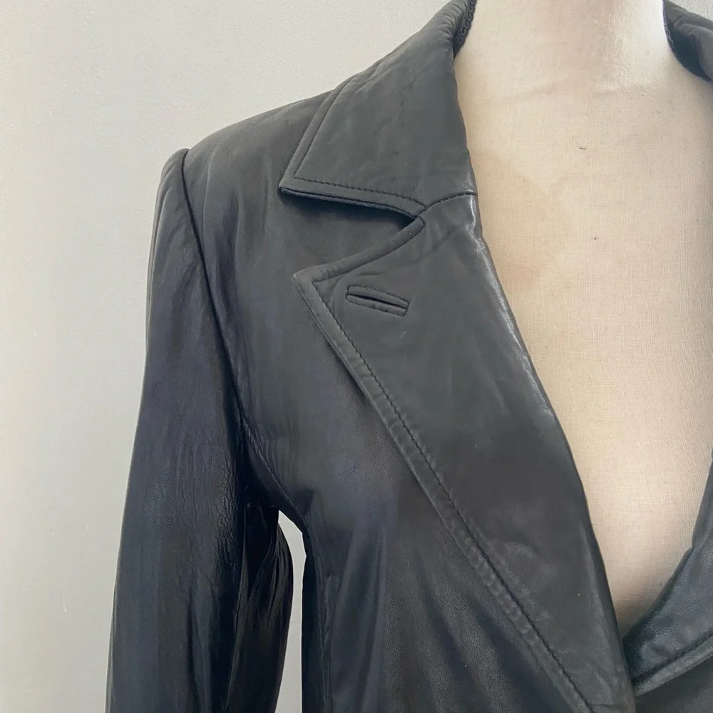 Carlisle Black Leather Blazer - Picture 2 of 7